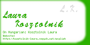 laura kosztolnik business card